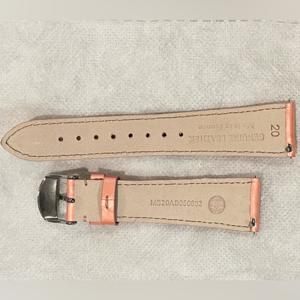 Michele Peachy-Pink Watch Strap - Picture 2 of 3